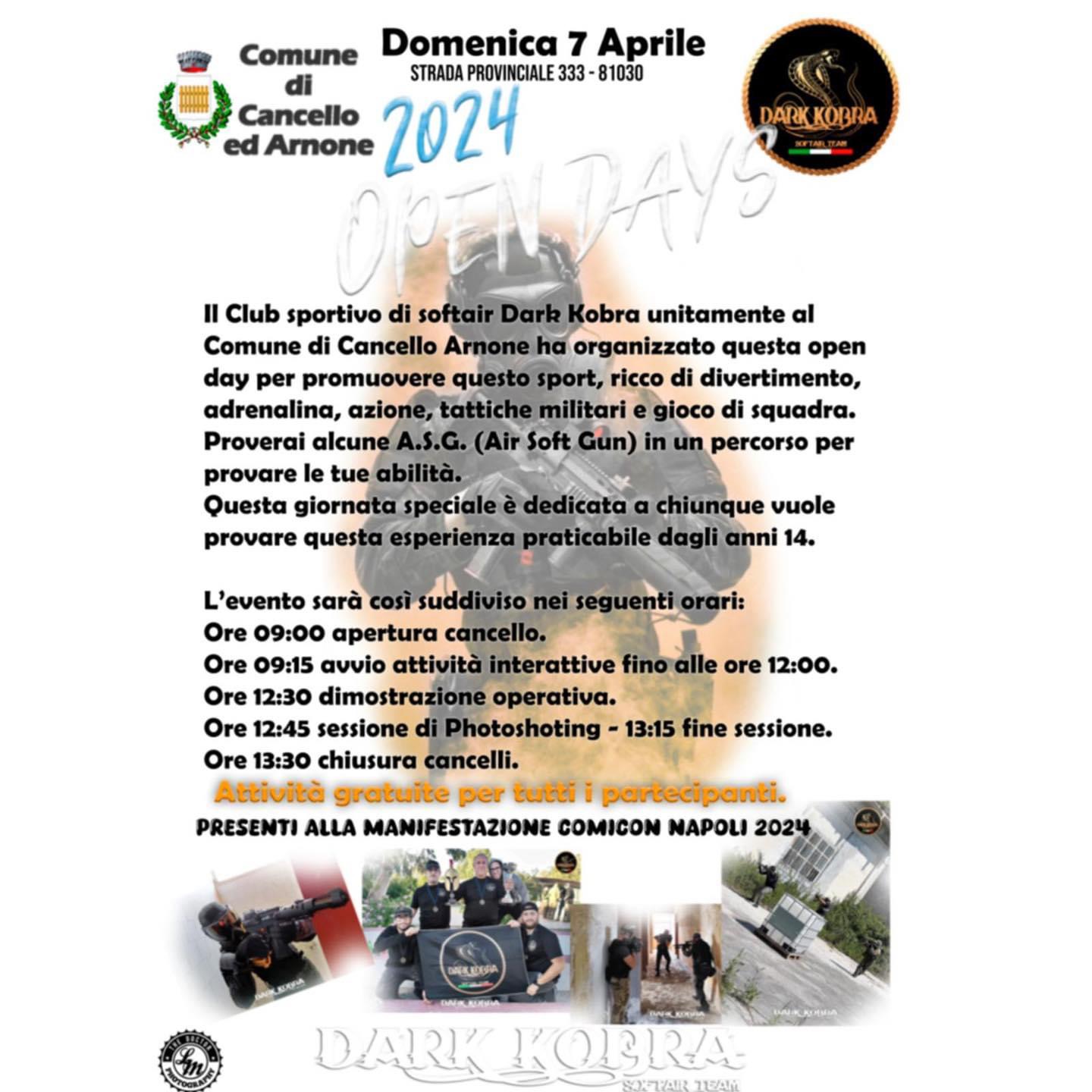 Open Day Con Il Club Sportivo Softair Dark Kobra - Cancello Ed Arnone