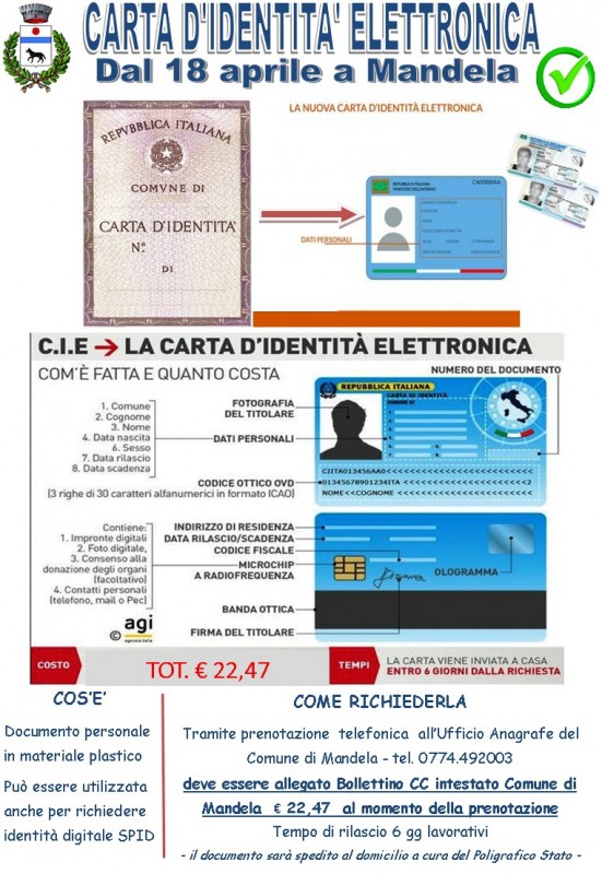 CARTA D'IDENTITA' ELETTRONICA - Mandela