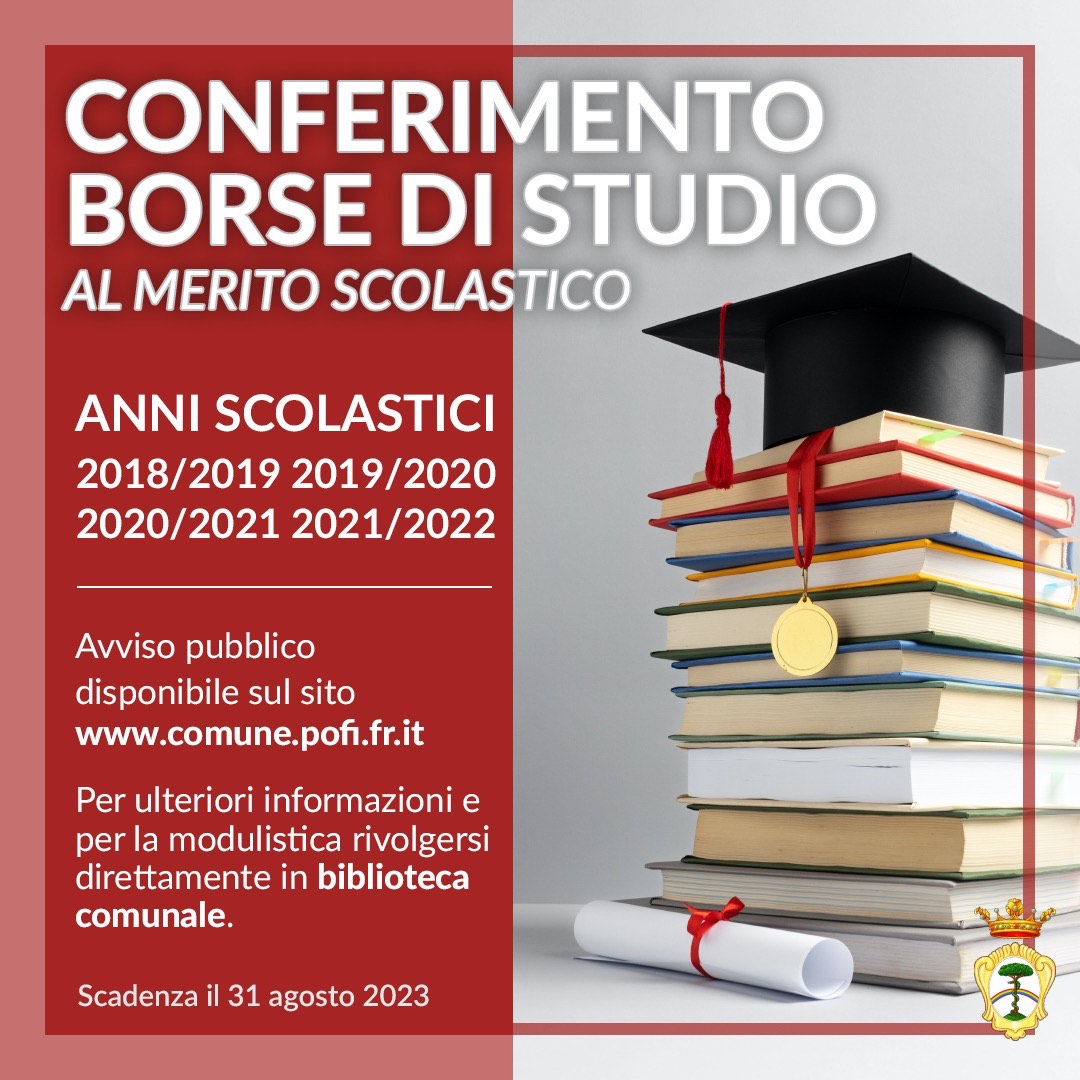 Conferimento Borse Di Studio Al Merito Scolastico - Pofi