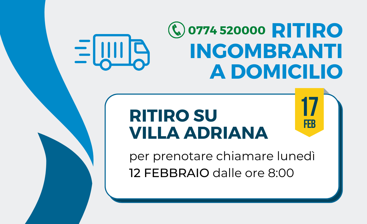 Come prenotare il Ritiro ingombranti su Villa Adriana - Tivoli